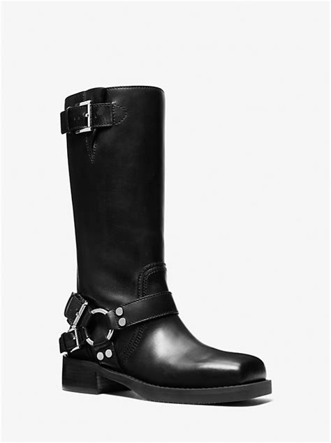 MICHAEL Michael Kors Women's Crosby Leather Moto Booties